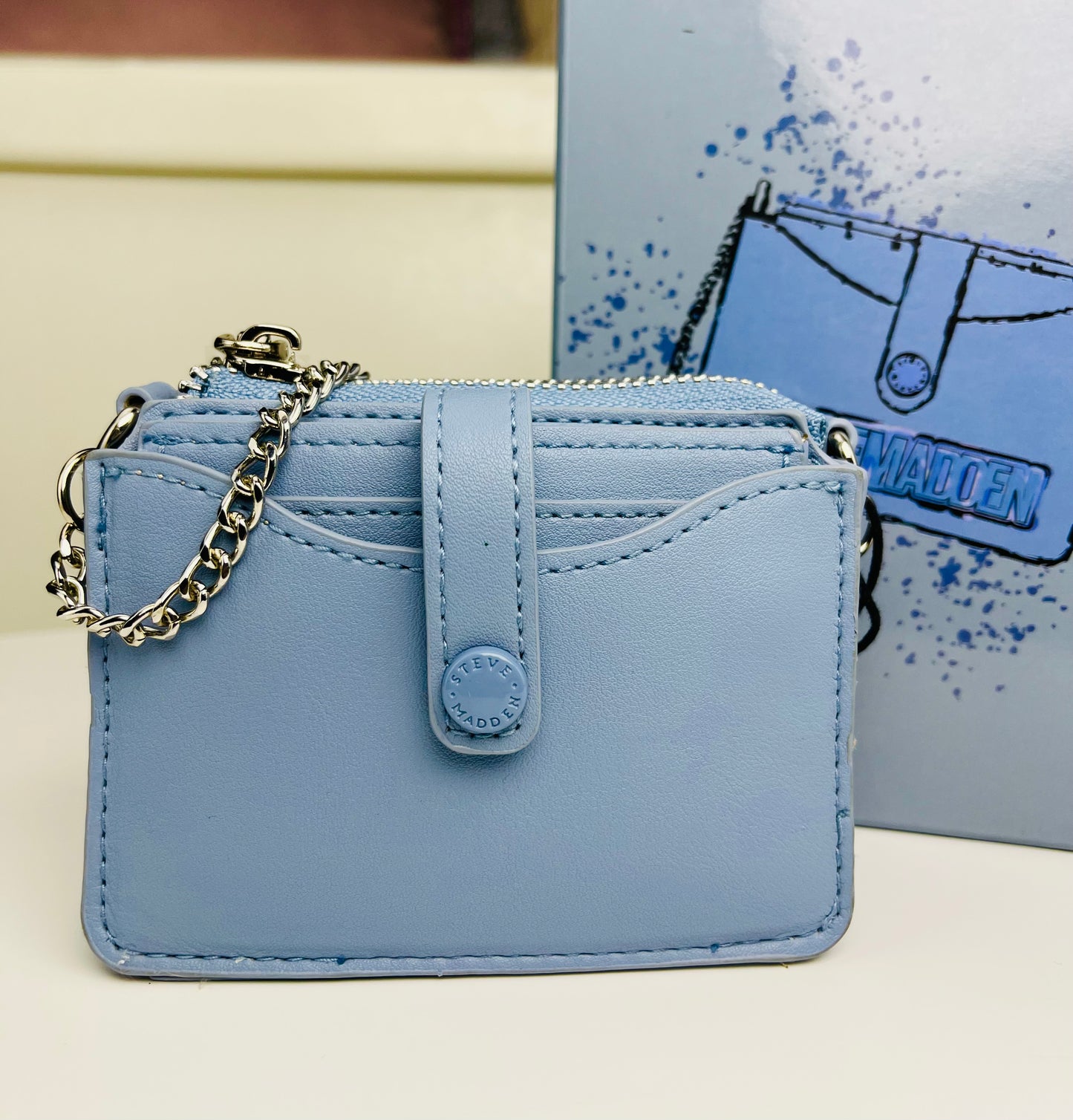 Steve Madden Billetera mini Crossbody Celeste