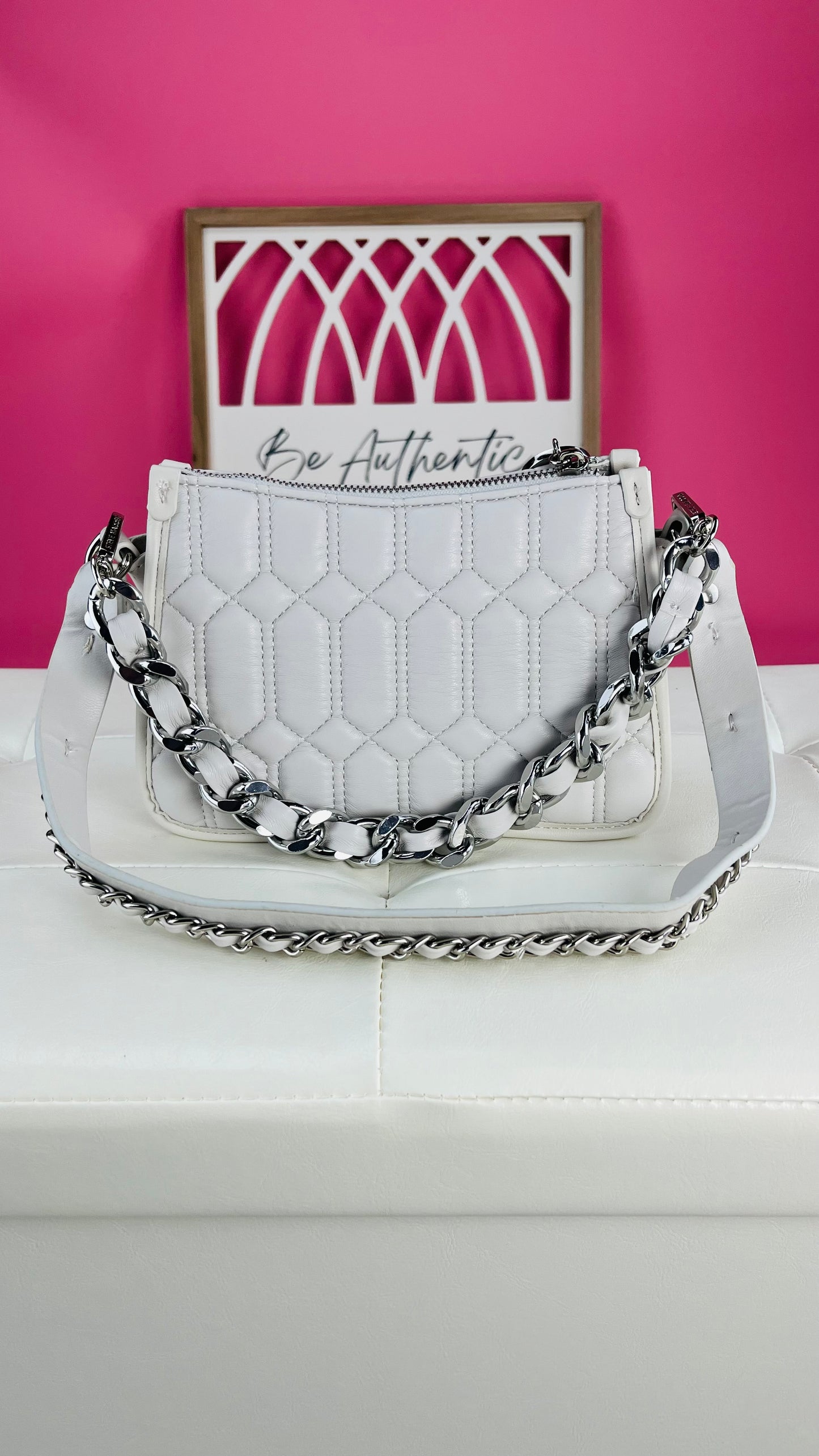 Steve Madden Mini Crossbody Blanco Cream