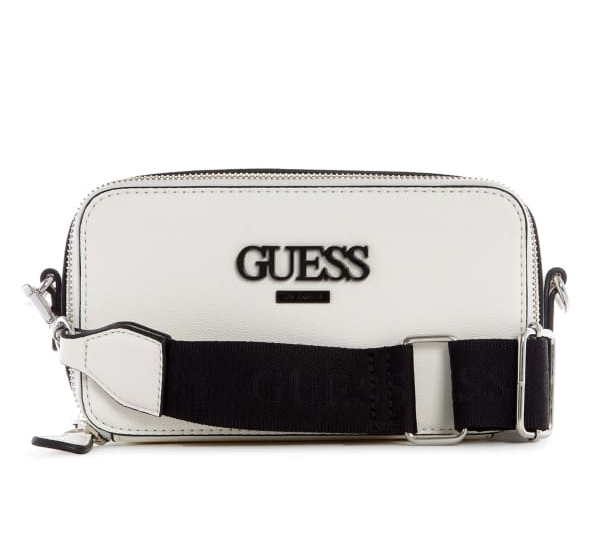 Guess Crossbody Doble ZIP Blanco