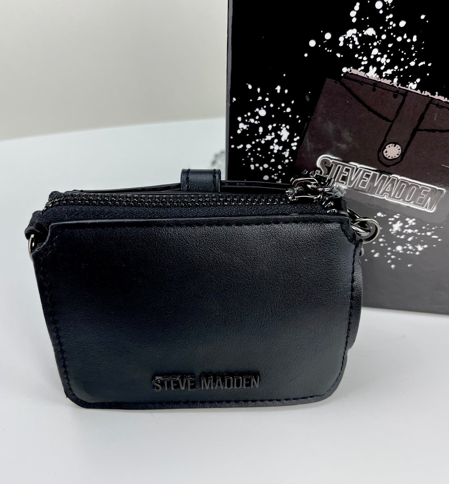 Steve Madden Billetera mini Crossbody Negra