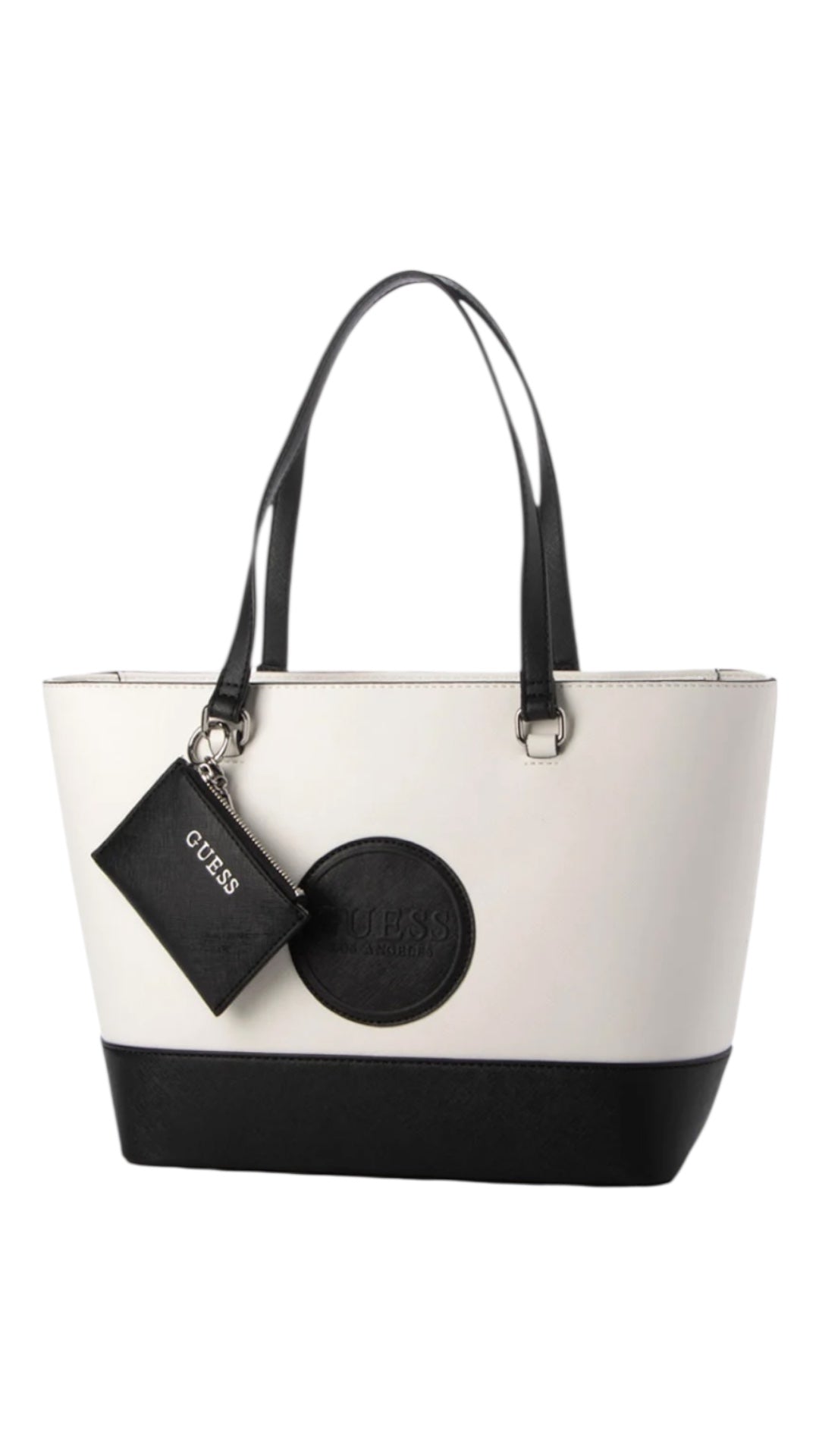 Guess Tote BAG Médium Blanco-Negro