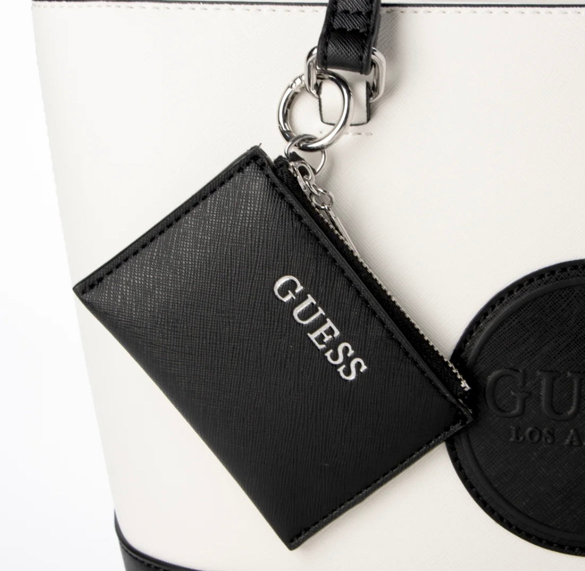 Guess Tote BAG Médium Blanco-Negro