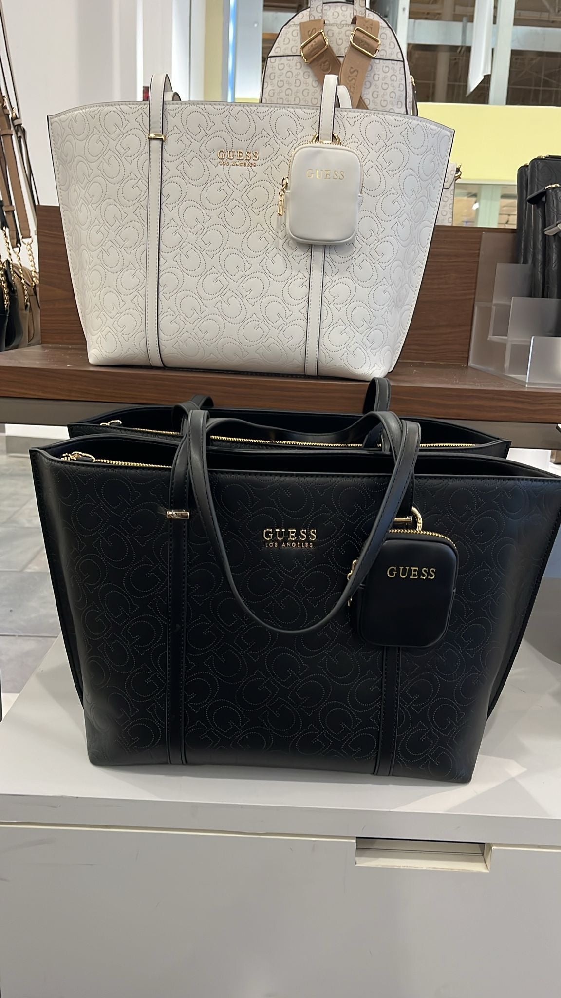 Guess Tote BAG Rue Perforated Black