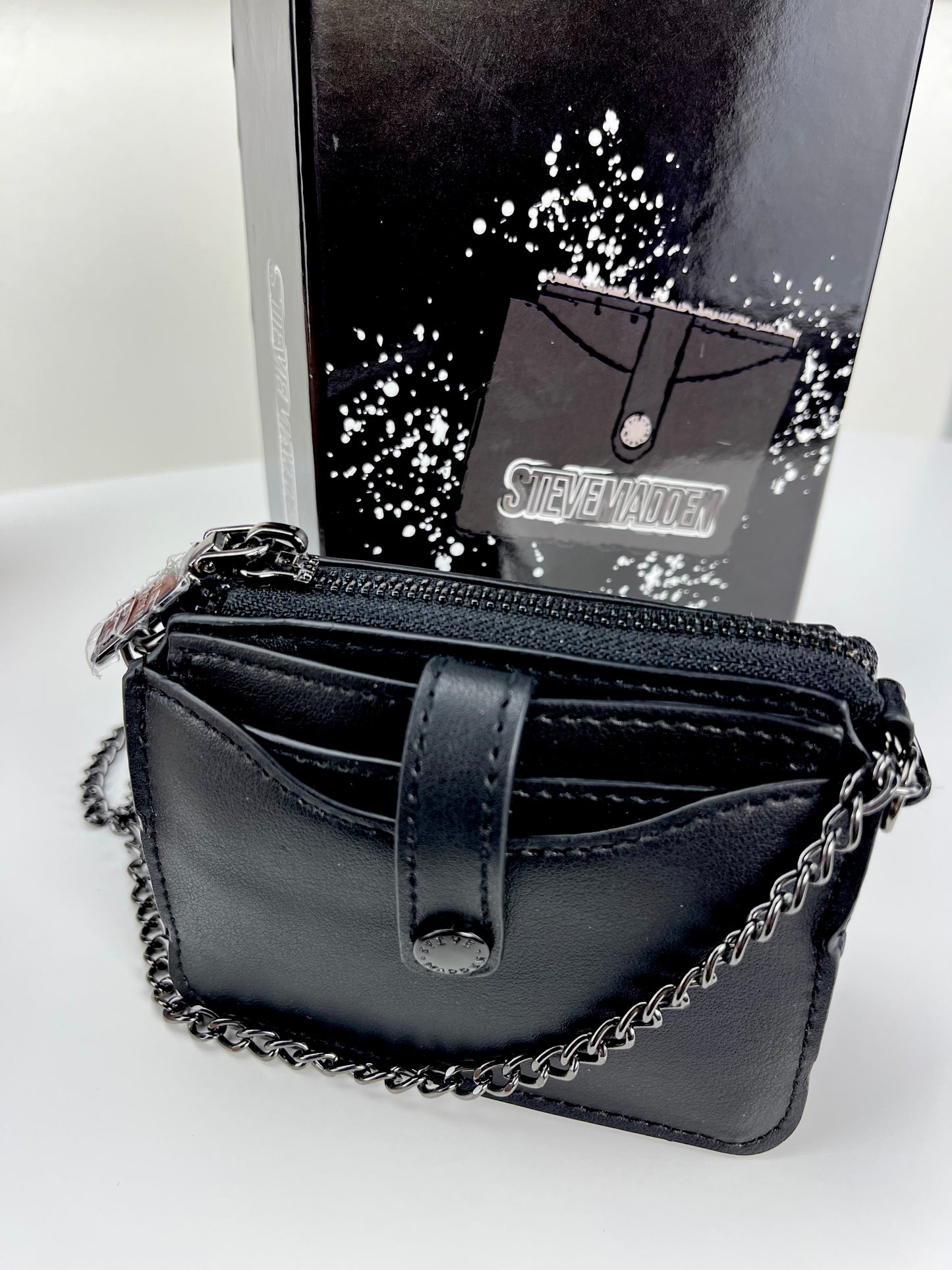 Steve Madden Billetera mini Crossbody Negra