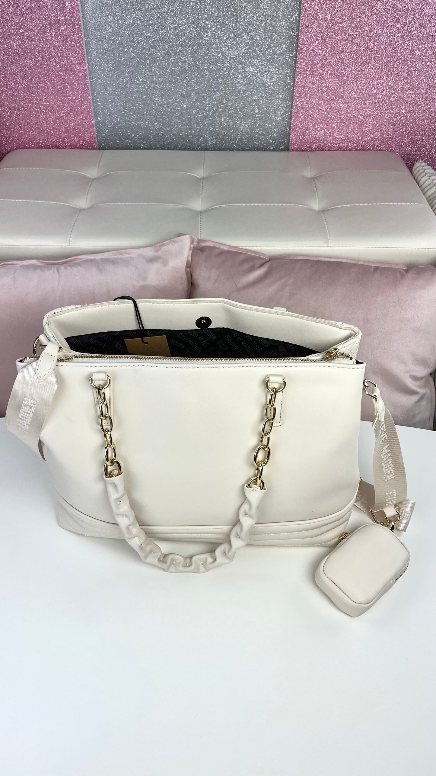 Steve Madden Tote Bage White