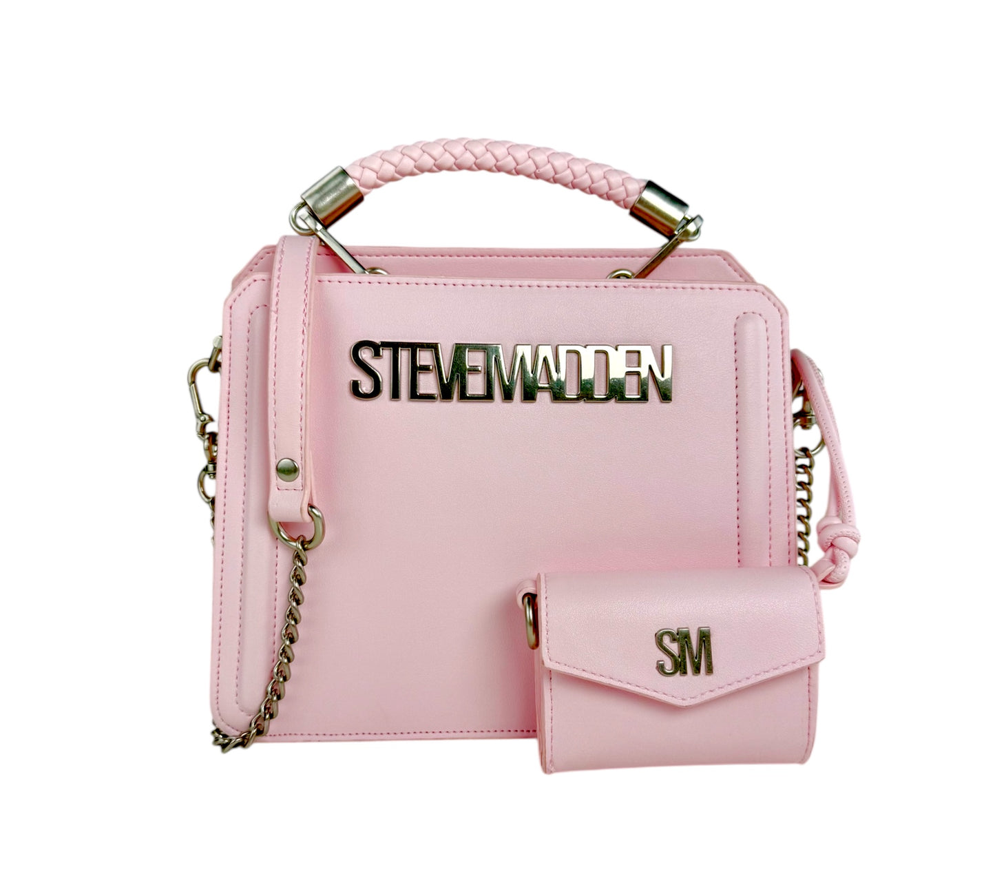 Steve Madden Crossbody Pink-Platinum Luxury