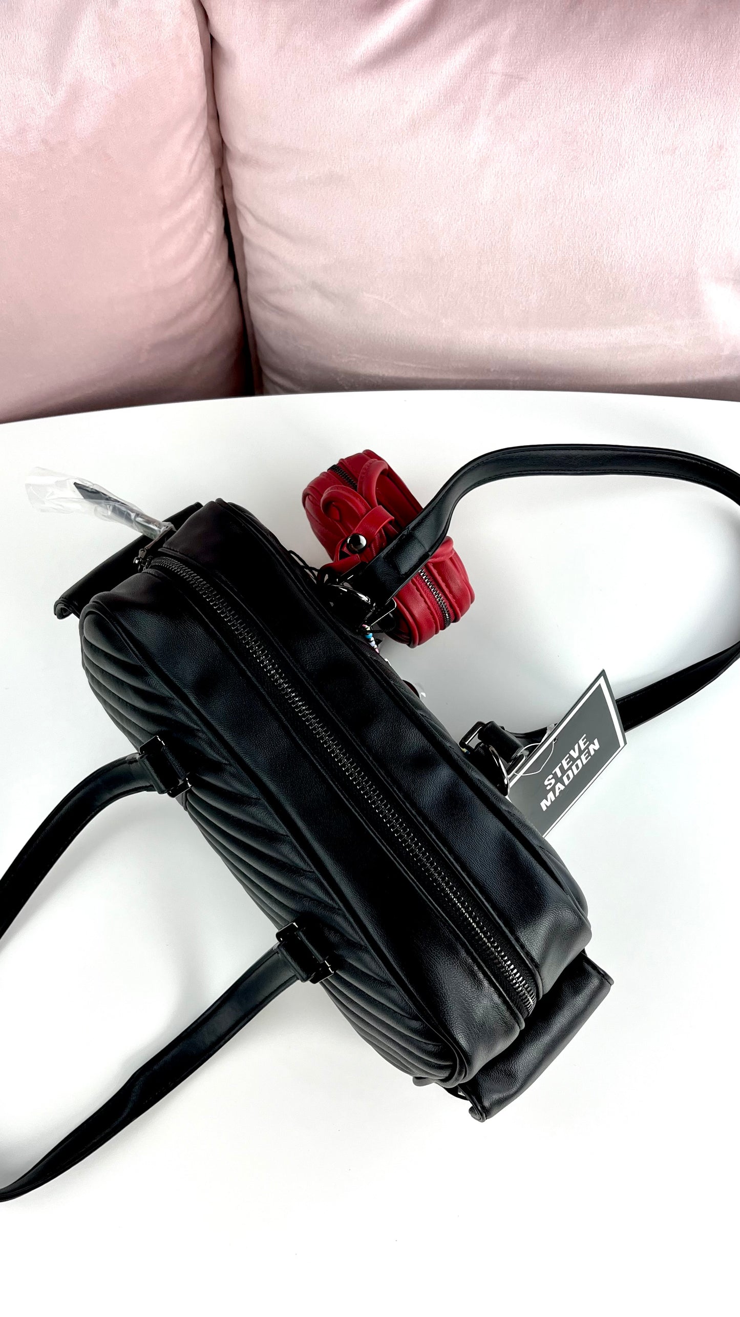 Steve Madden Shoulder BAG BAR Charm Black