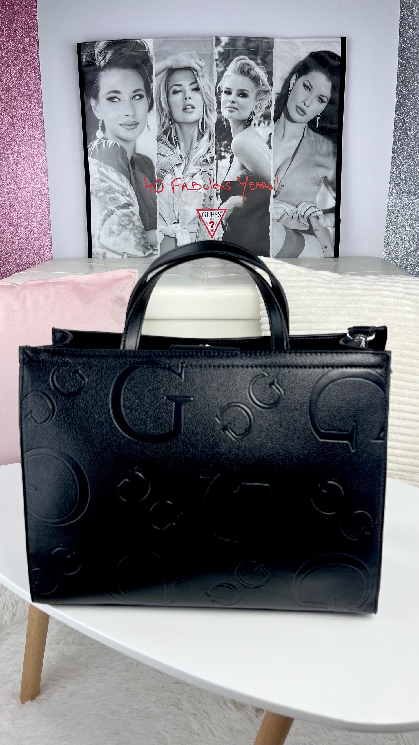 Guess Tote BAG Negro Strap