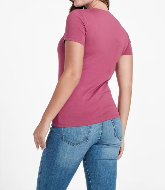 Guess T Shirt Logo Envy Pink