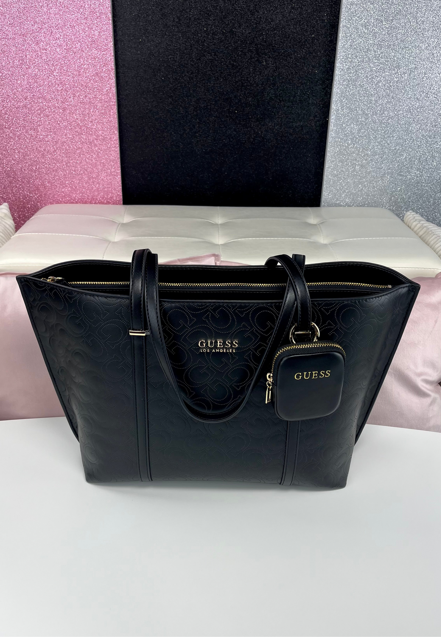 Guess Tote BAG Rue Perforated Black