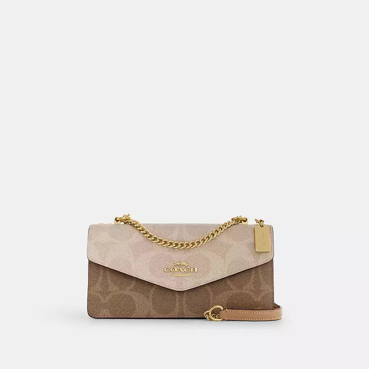 Coach Crossbody Klare Envelope Brown-White