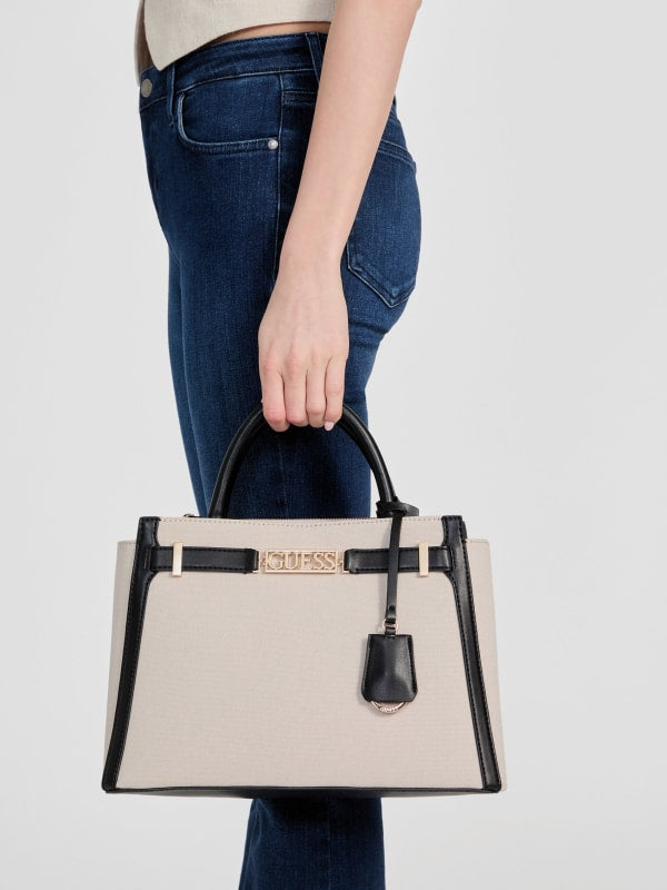 Guess Satchel Beige-Black