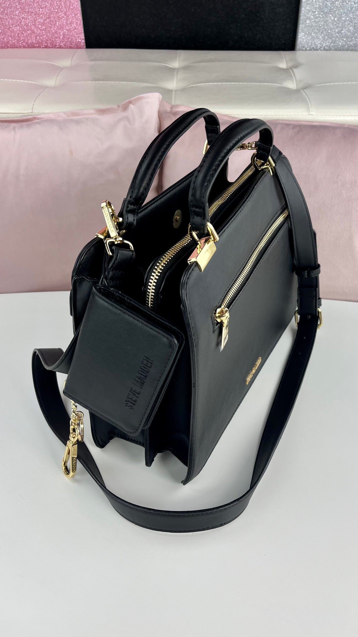 Steve Madden Satchel - Wallet Black - Gold