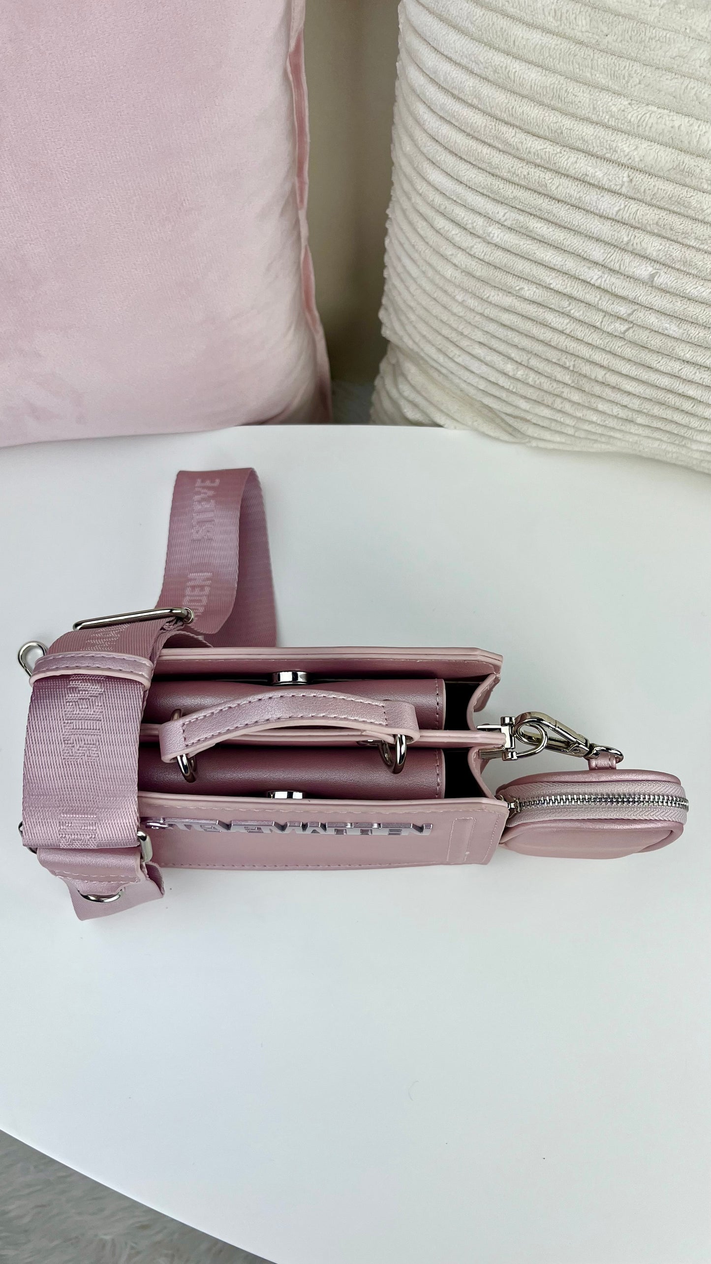 Steve Madden Crossbody mini Rosa Metalic