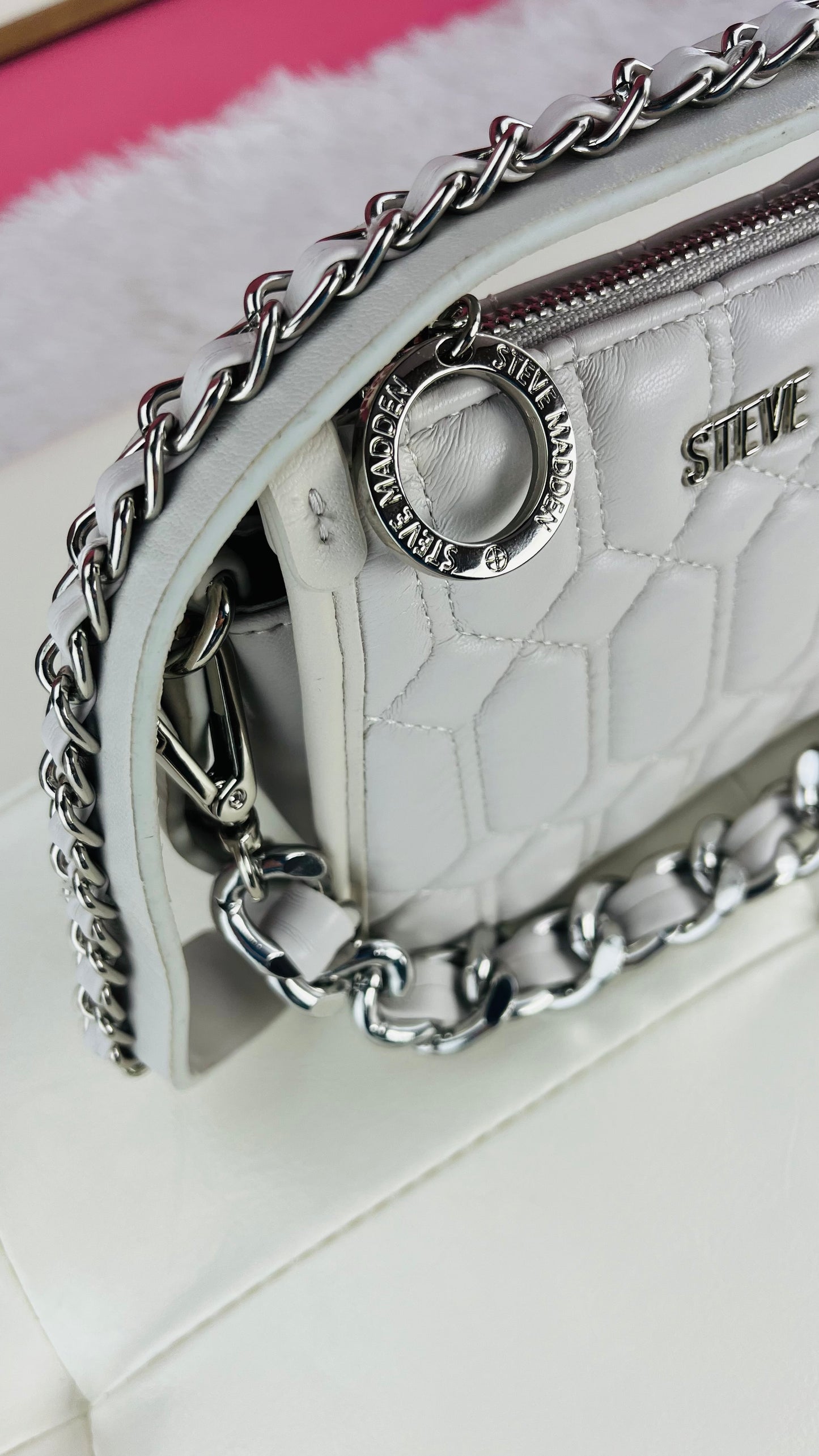Steve Madden Mini Crossbody Blanco Cream