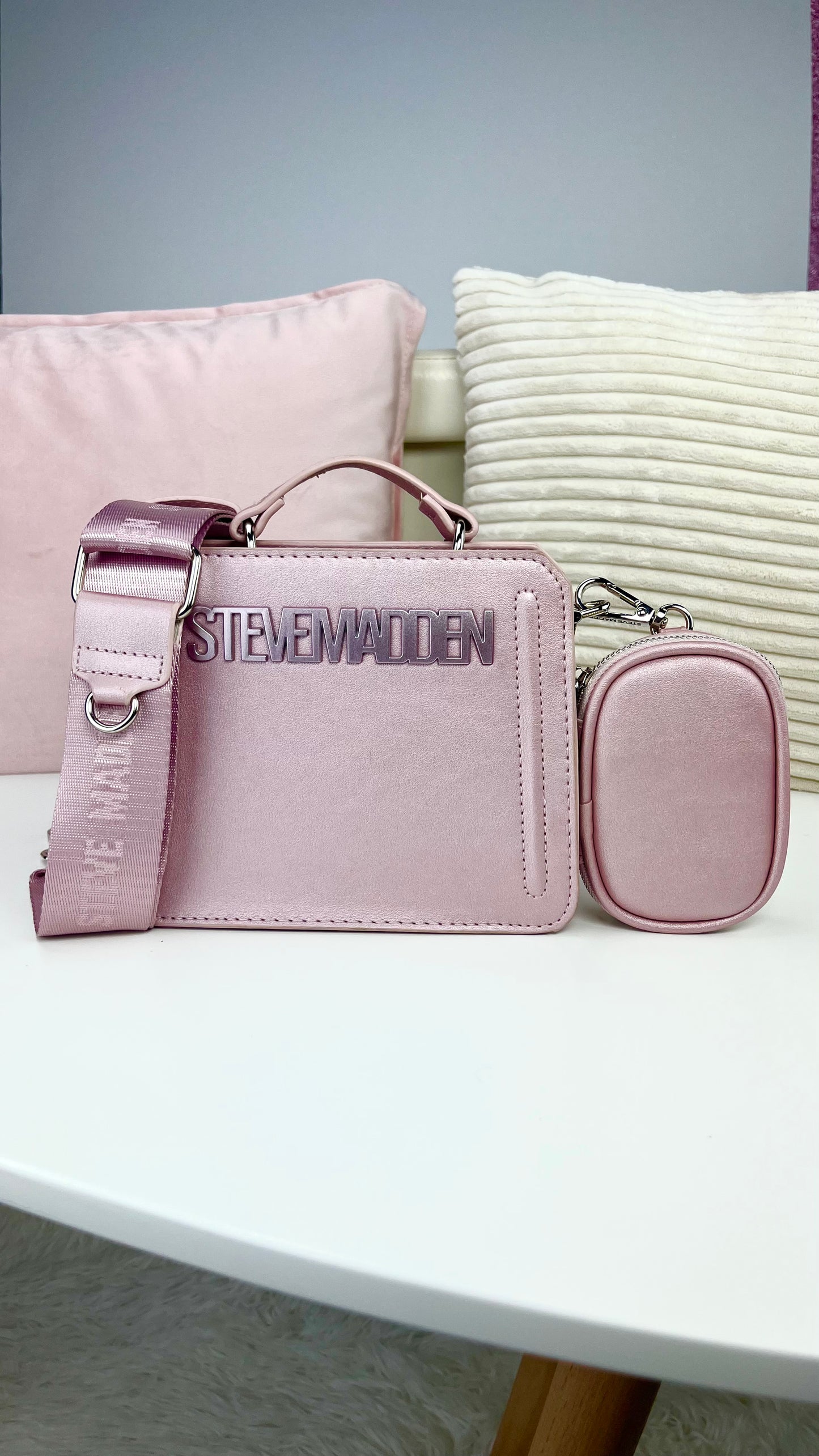 Steve Madden Crossbody mini Rosa Metalic