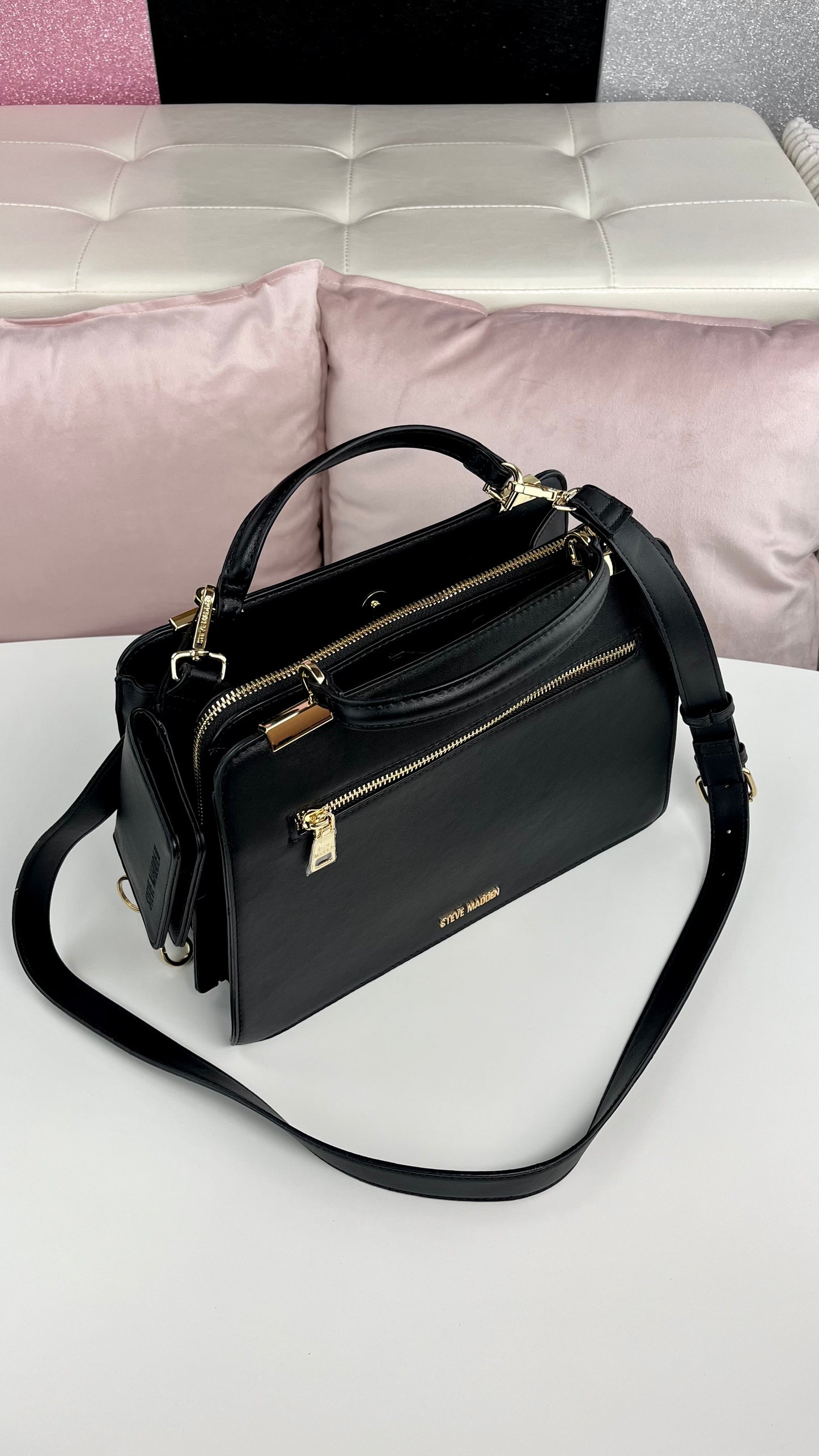 Steve Madden Satchel - Wallet Black - Gold