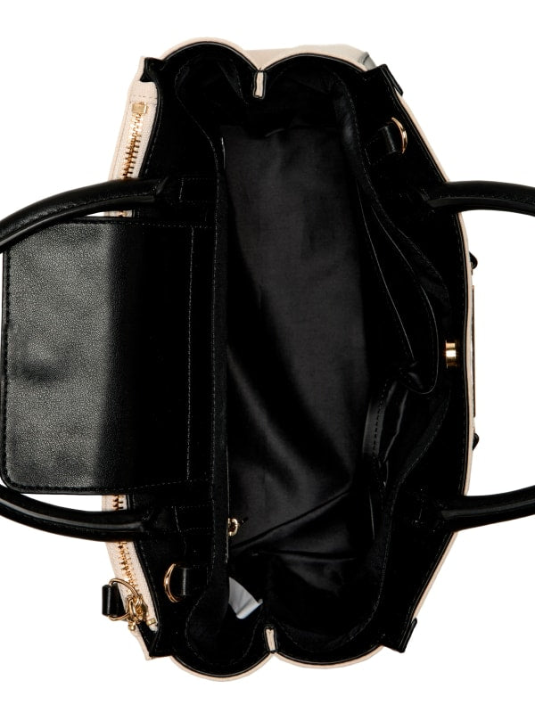 Guess Satchel Beige-Black