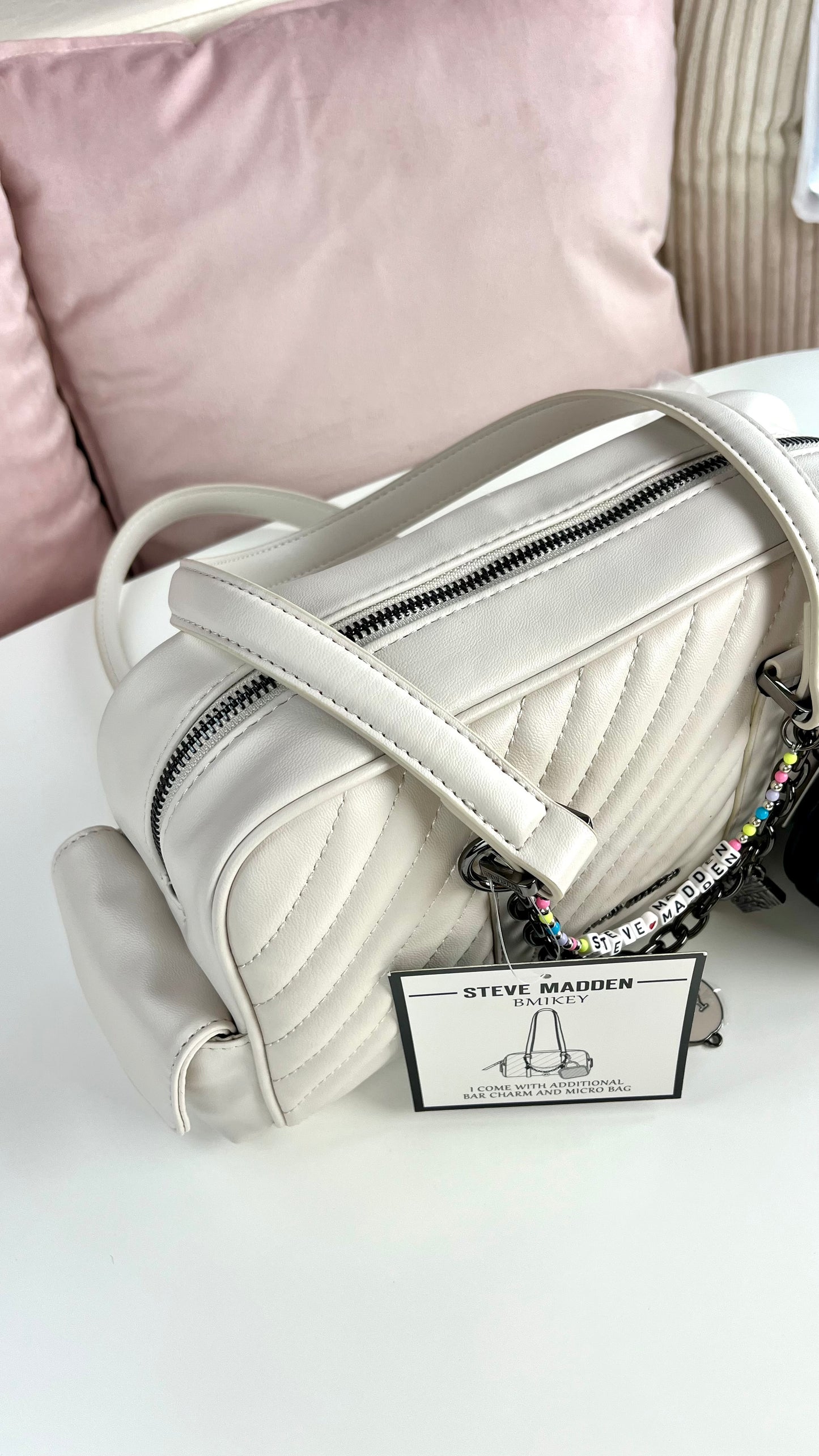 Steve Madden Shoulder BAG BAR Charm White