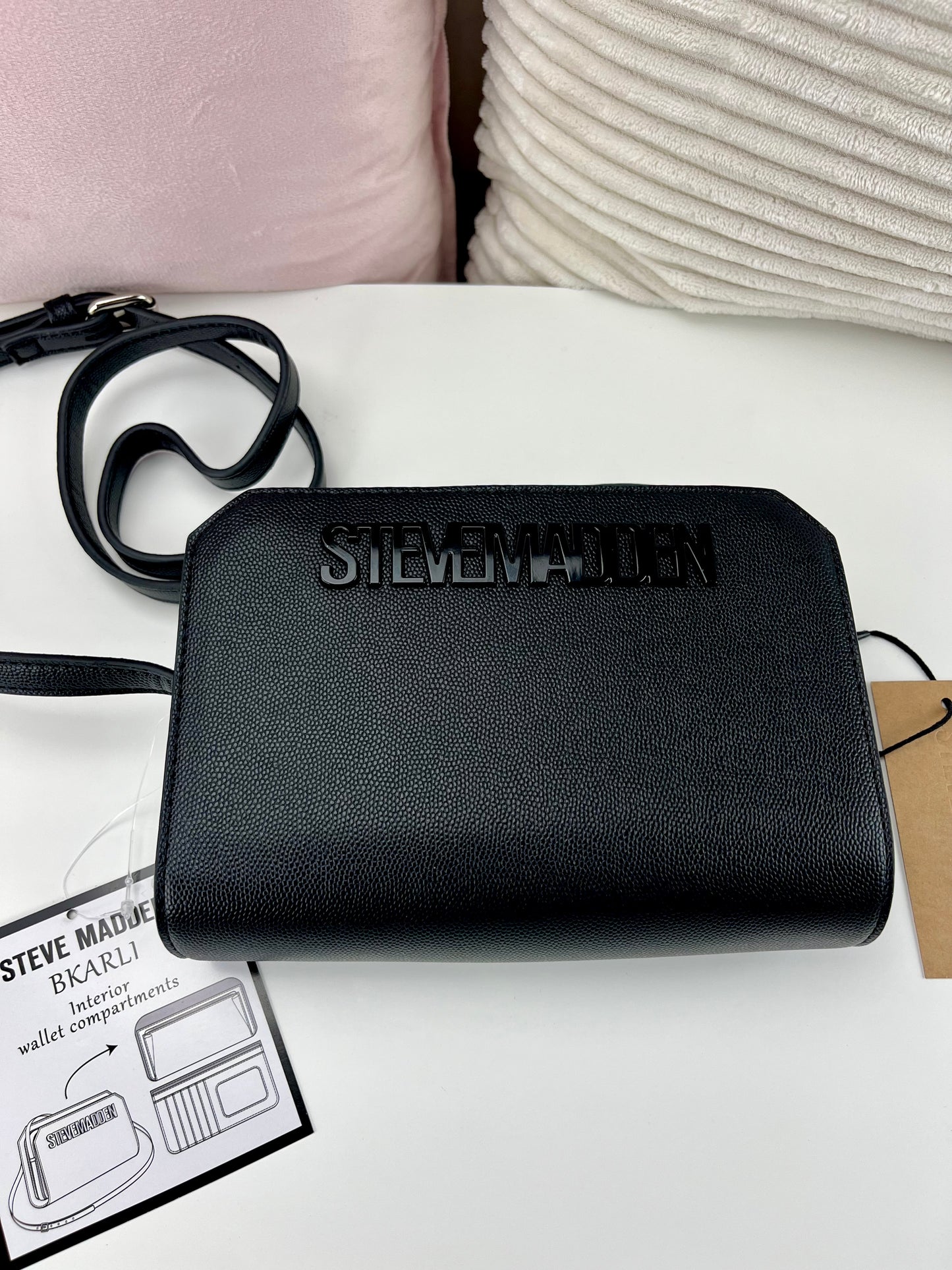 Steve Madden Mini Crossbody y Billetera negra
