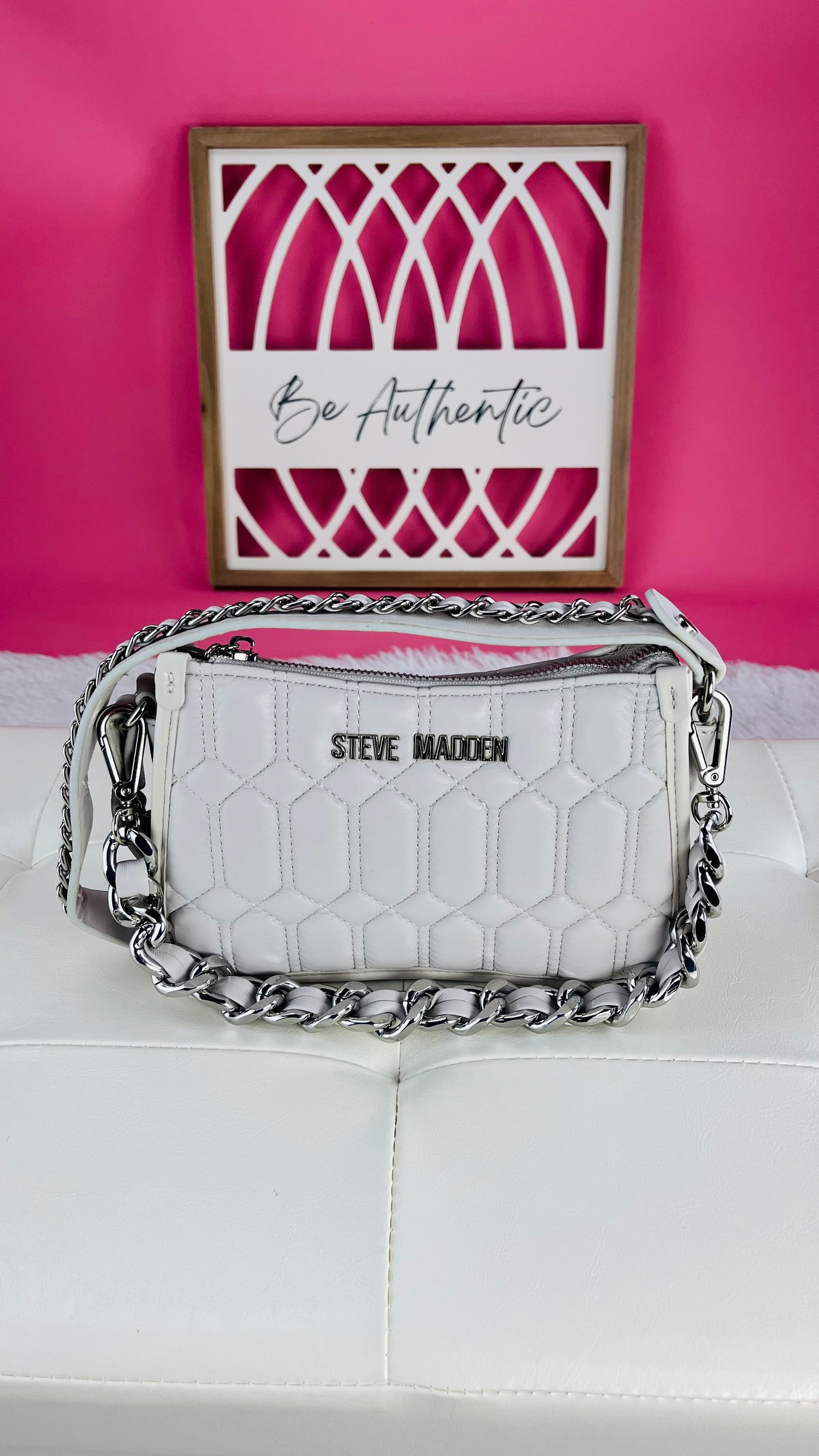 Steve Madden Mini Crossbody Blanco Cream