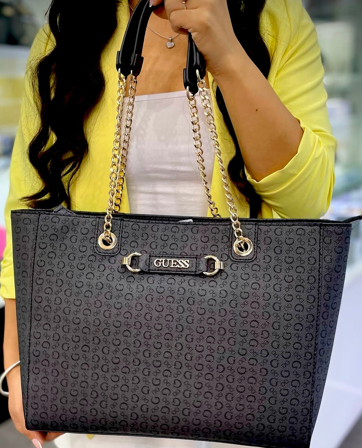 Guess Tote BAG Negro Insignia