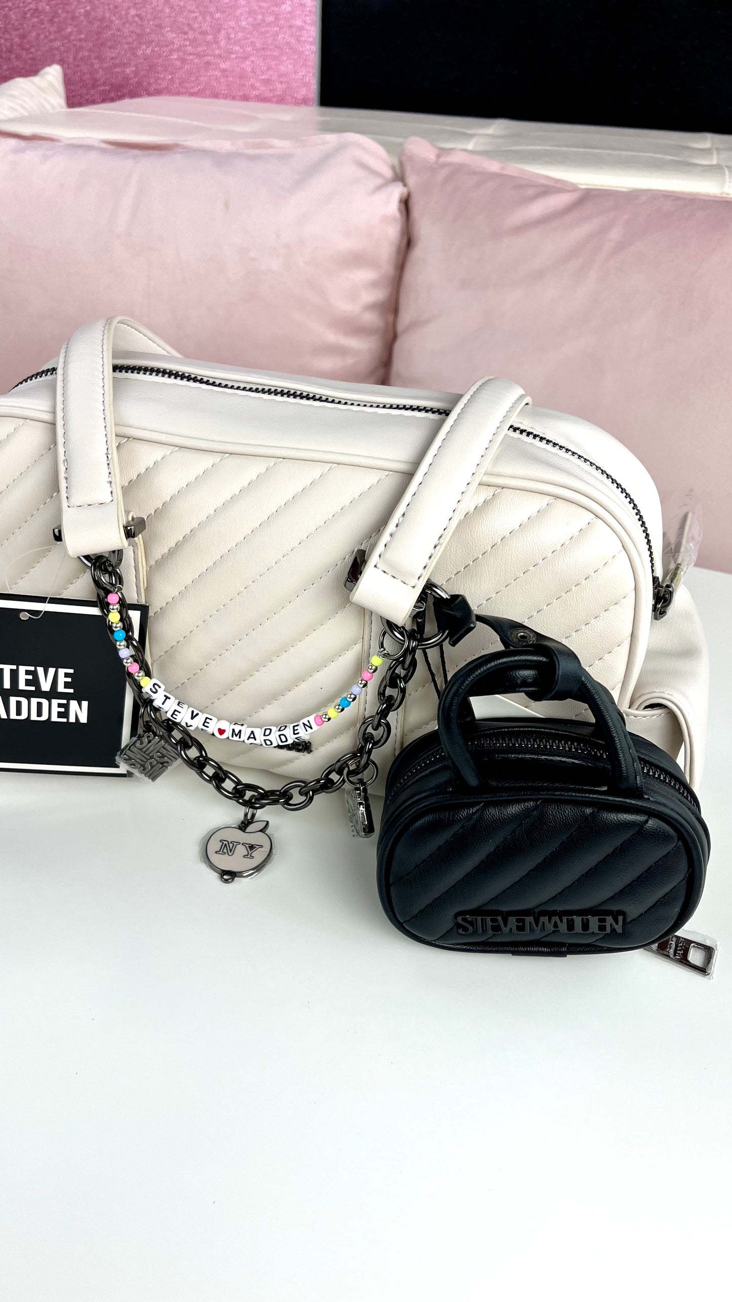 Steve Madden Shoulder BAG BAR Charm White