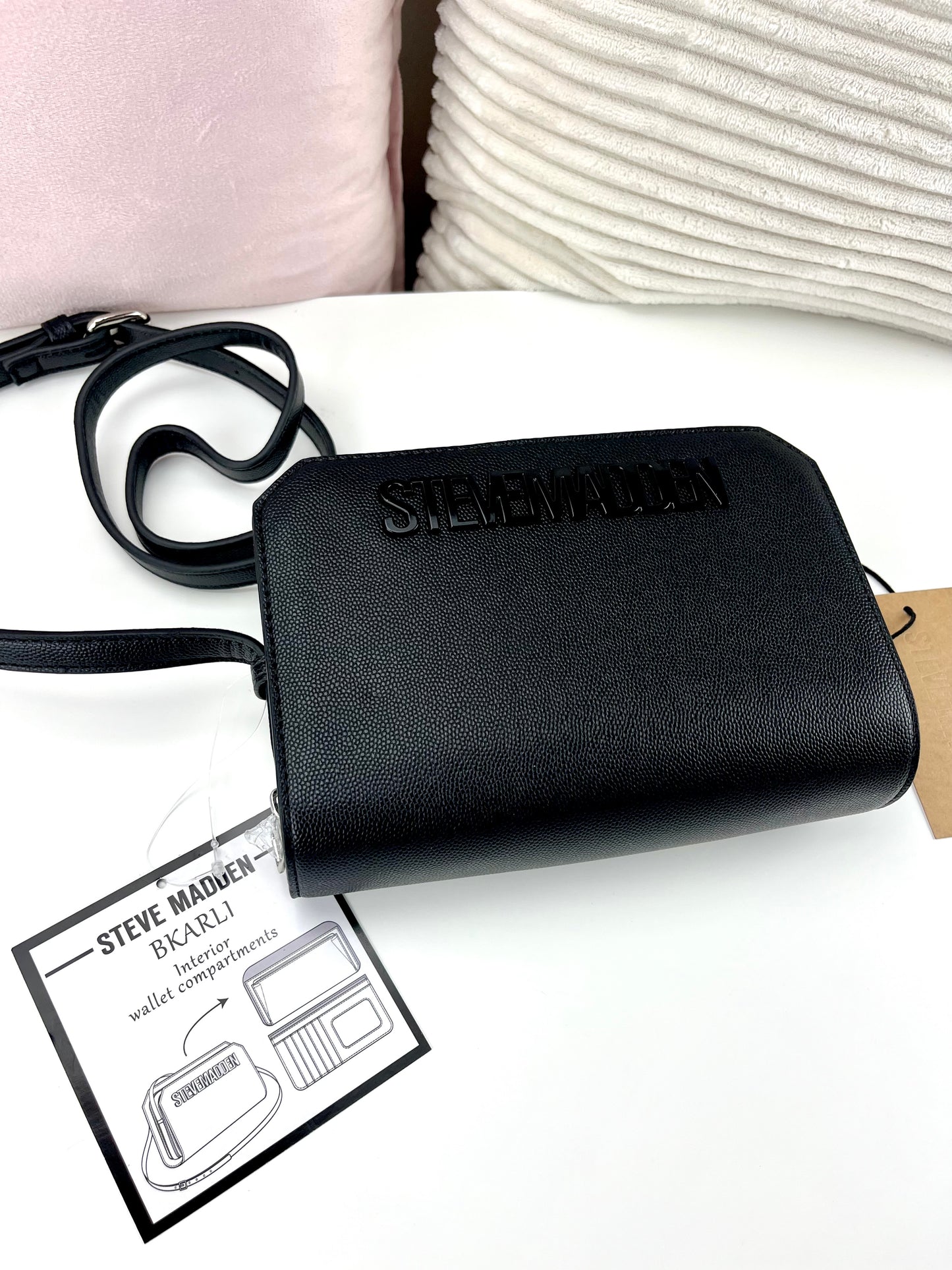 Steve Madden Mini Crossbody y Billetera negra