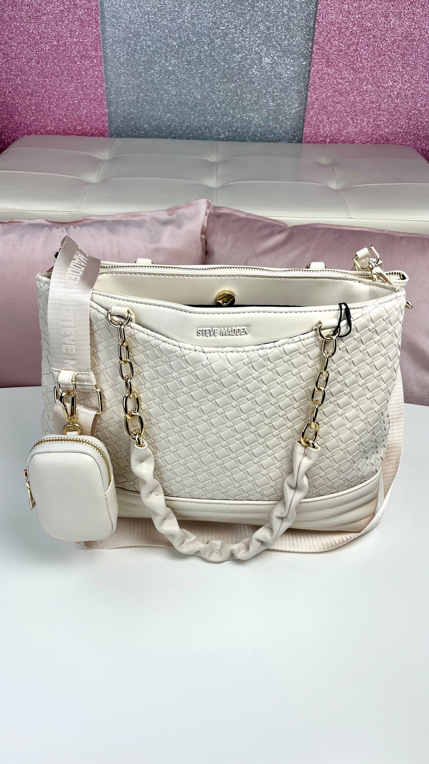 Steve Madden Tote Bage White