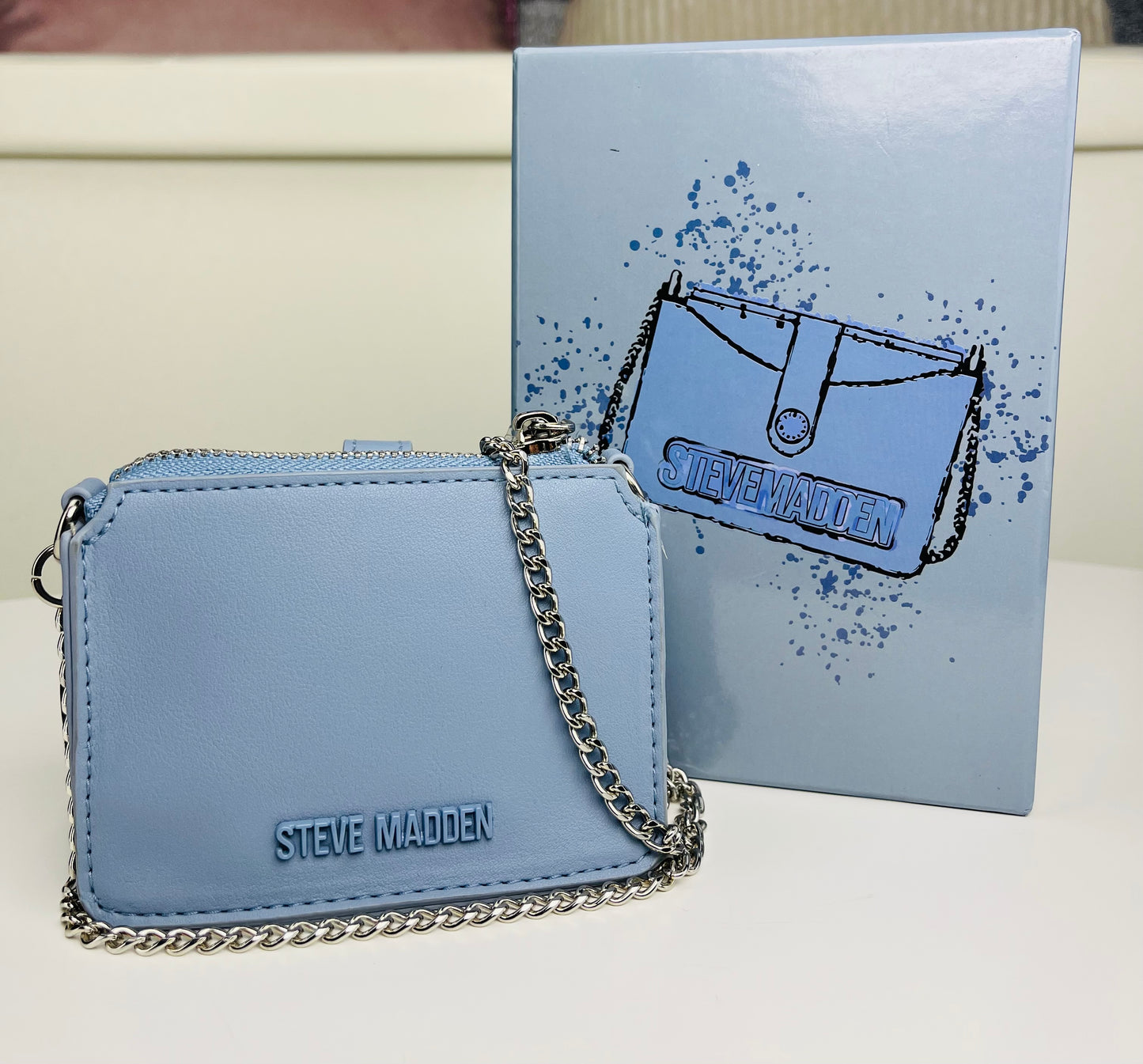 Steve Madden Billetera mini Crossbody Celeste