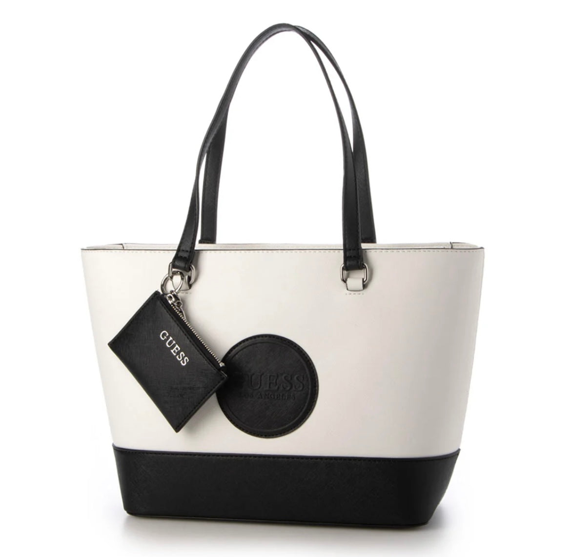 Guess Tote BAG Médium Blanco-Negro