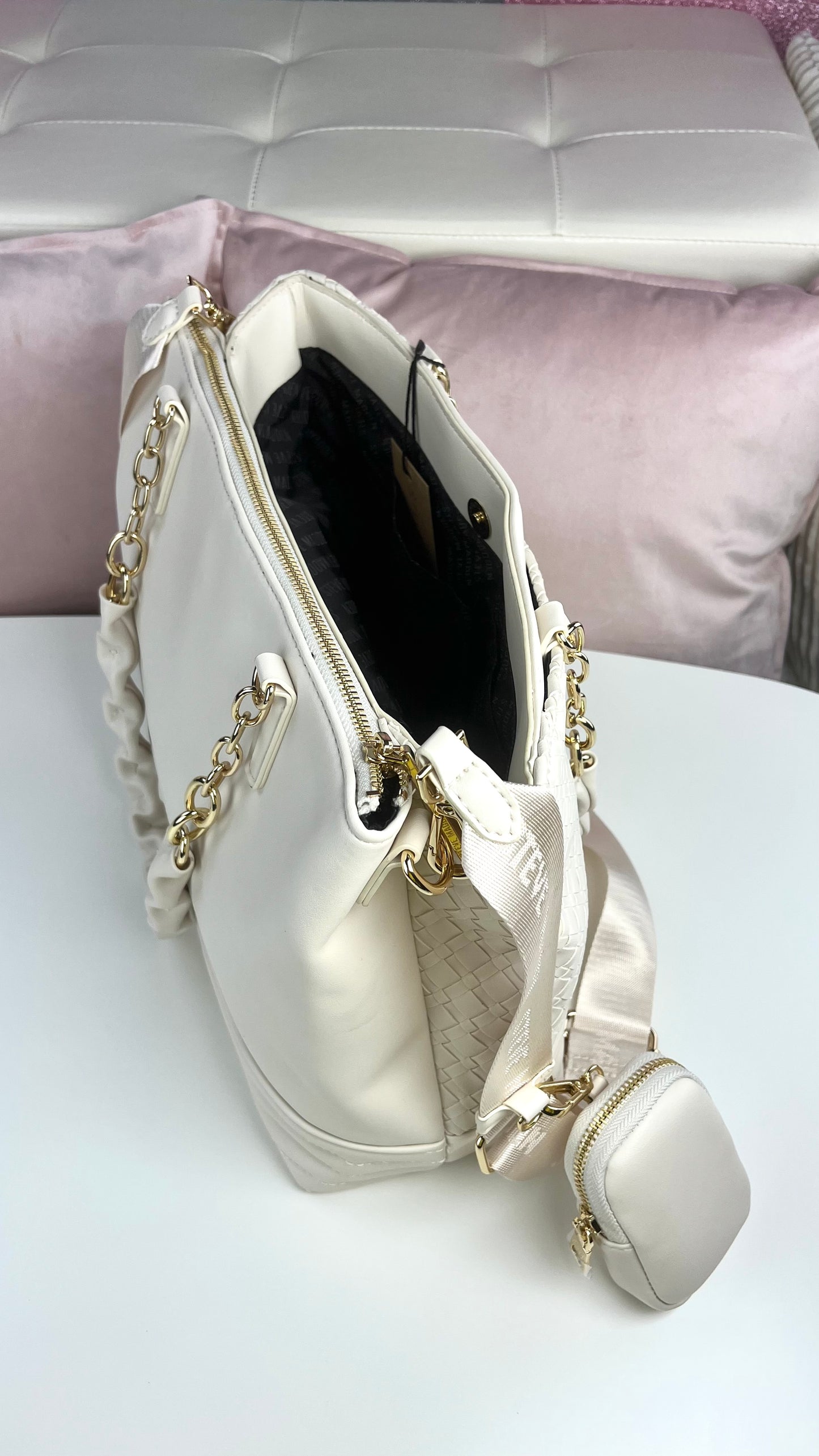 Steve Madden Tote Bage White