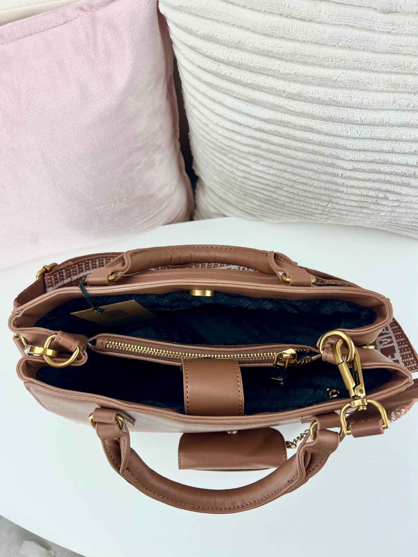 Steve Madden Satchel y Crossbody Café