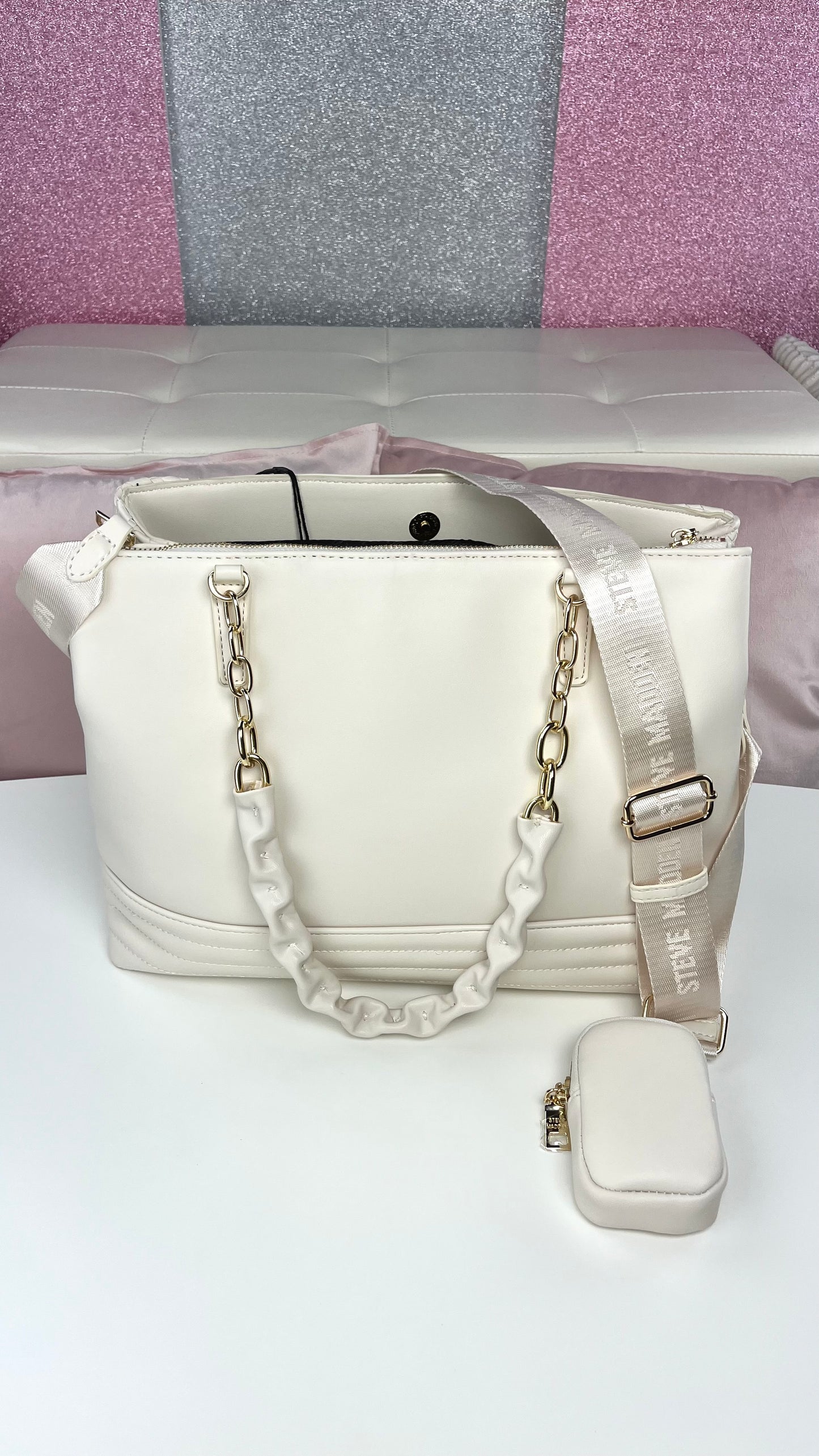 Steve Madden Tote Bage White