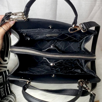 Steve Madden Crossbody Negro grabado
