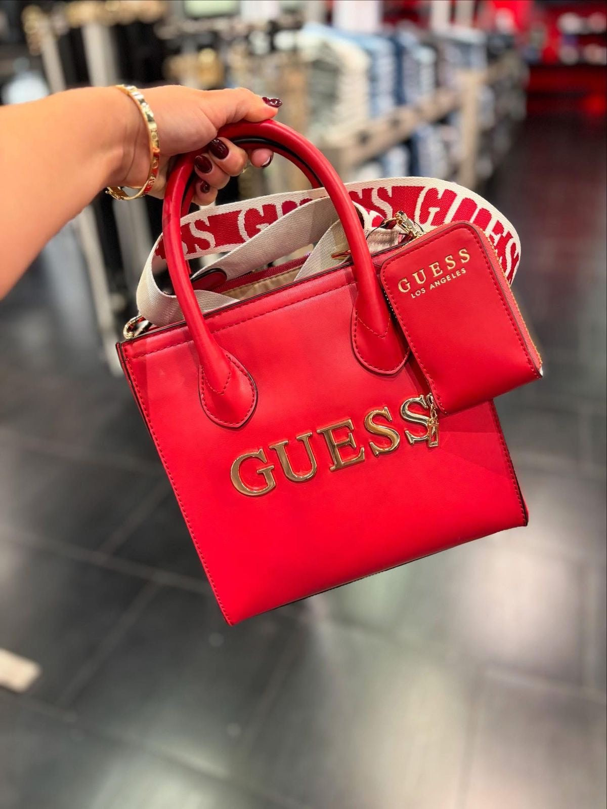 Guess Crossbody - Tote Red Logo