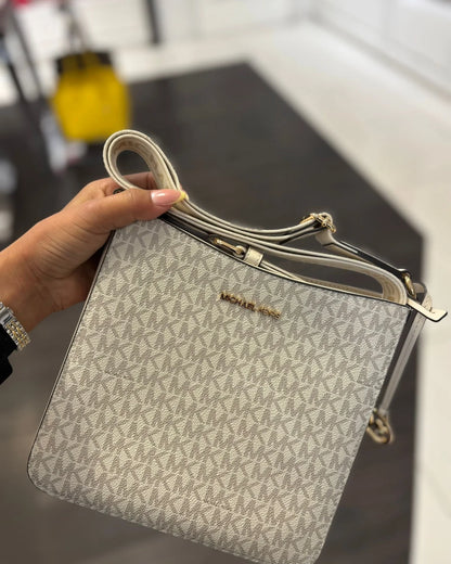 Michael Kors Jet Set Crossbody logotipo EXC Beige