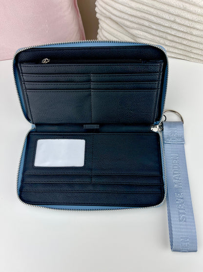 Steve Madden Billetera Mano Celeste