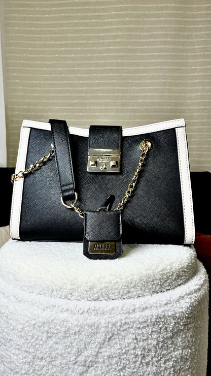 Guess Satchel Negro Deluxe