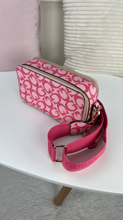 Guess Crossbody Doble ZIP Rosa