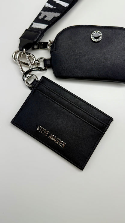 Steve Madden Card Holder & Wallet Black