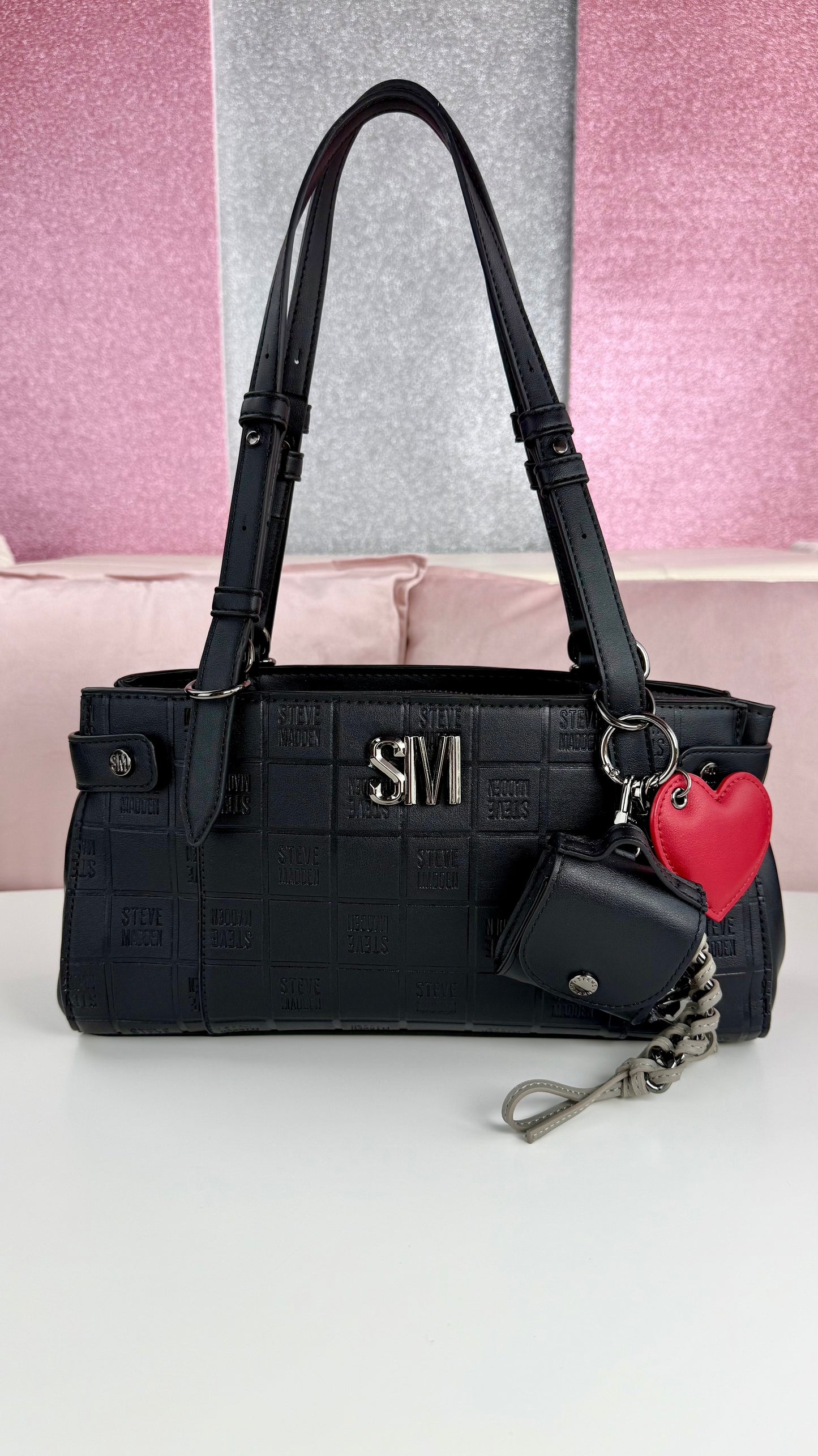 Steve Madden Shoulder BAG Black Heart