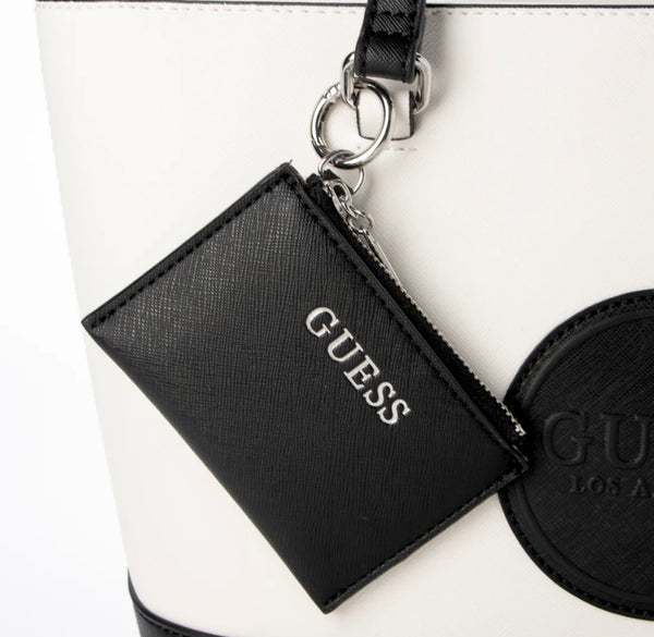 Guess Tote BAG Médium Blanco-Negro