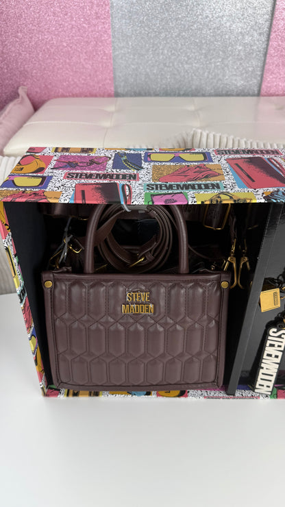 Steve Madden Crossbody GIFT Set Charms Brown