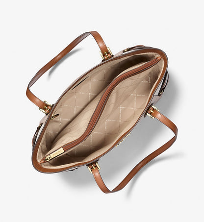 Michael Kors Tote BAG Voyager Brown - White