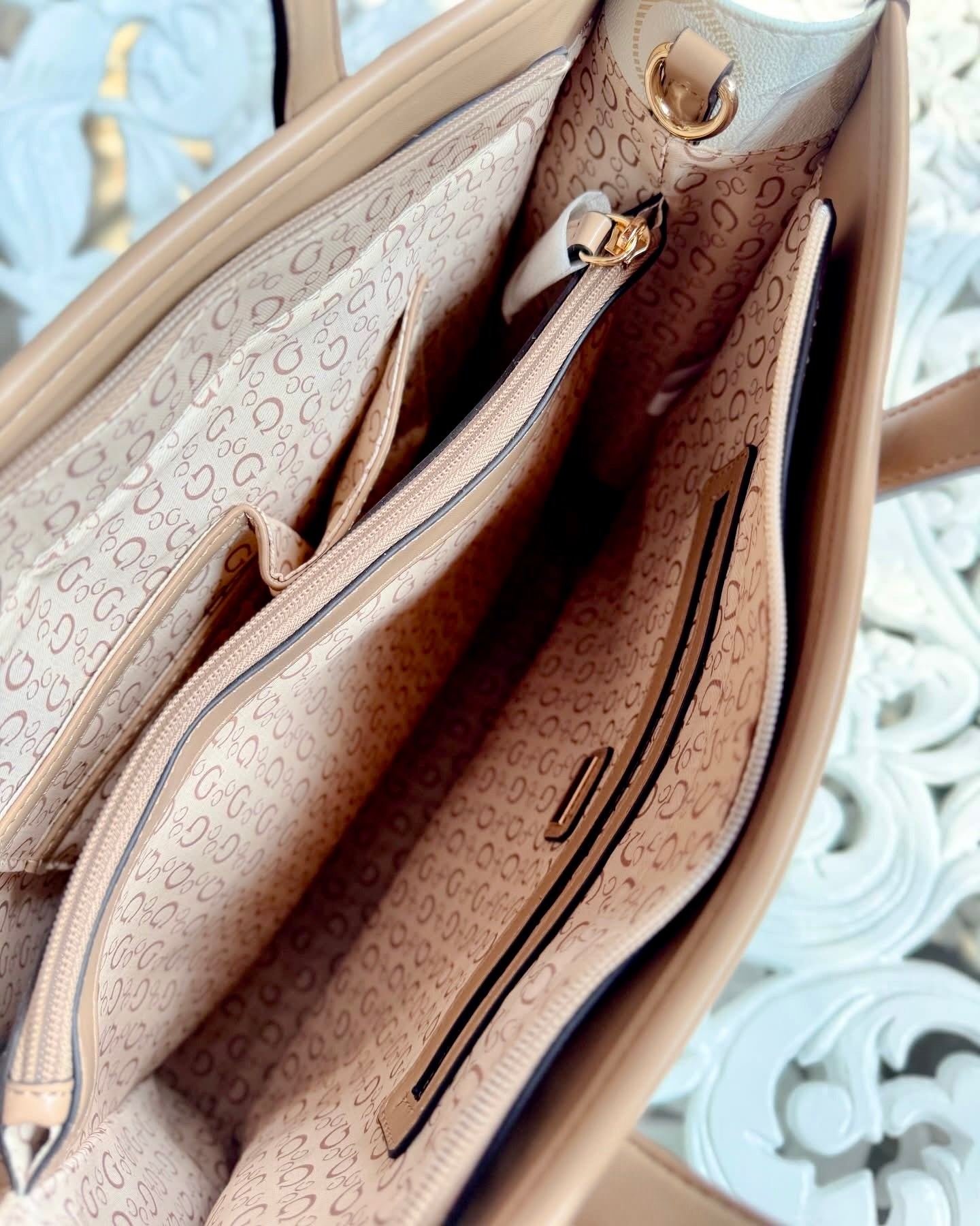 Guess Tote BAG Beige y Crossbody