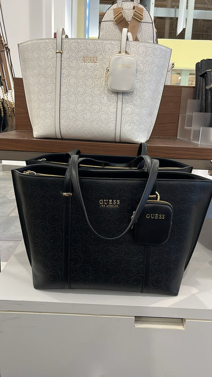 Guess Tote BAG Rue Perforated Black