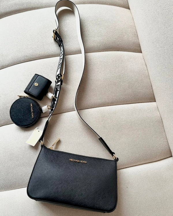 Michael Kors Jet Set Crossbody Airpods Black