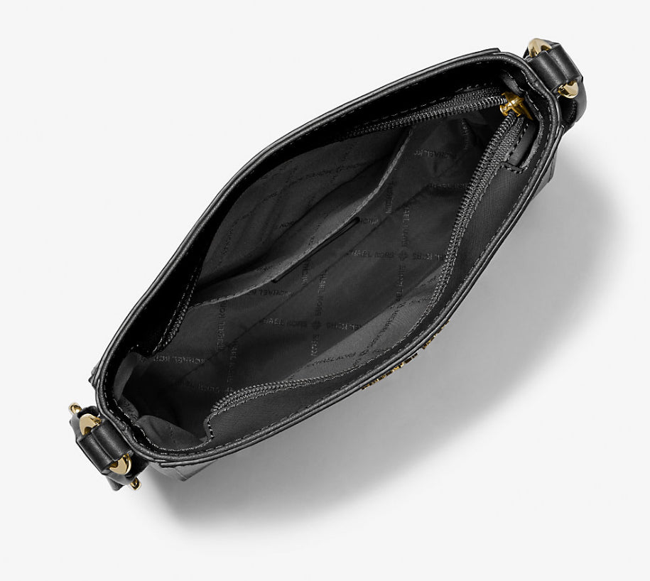 Michael Kors Jet Set Crossbody logotipo EXC Negro