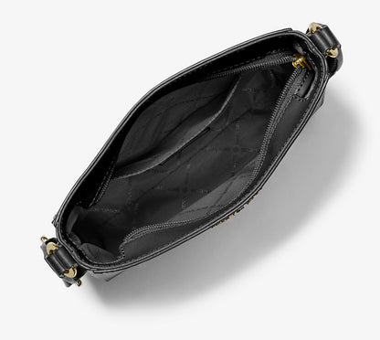 Michael Kors Jet Set Crossbody logotipo EXC Negro